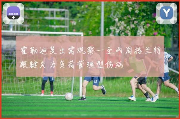 霍勒迪复出需观察一至两周格兰特跟腱炎为负荷管理型伤病